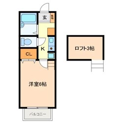 カインドハイツ　御木本の物件間取画像